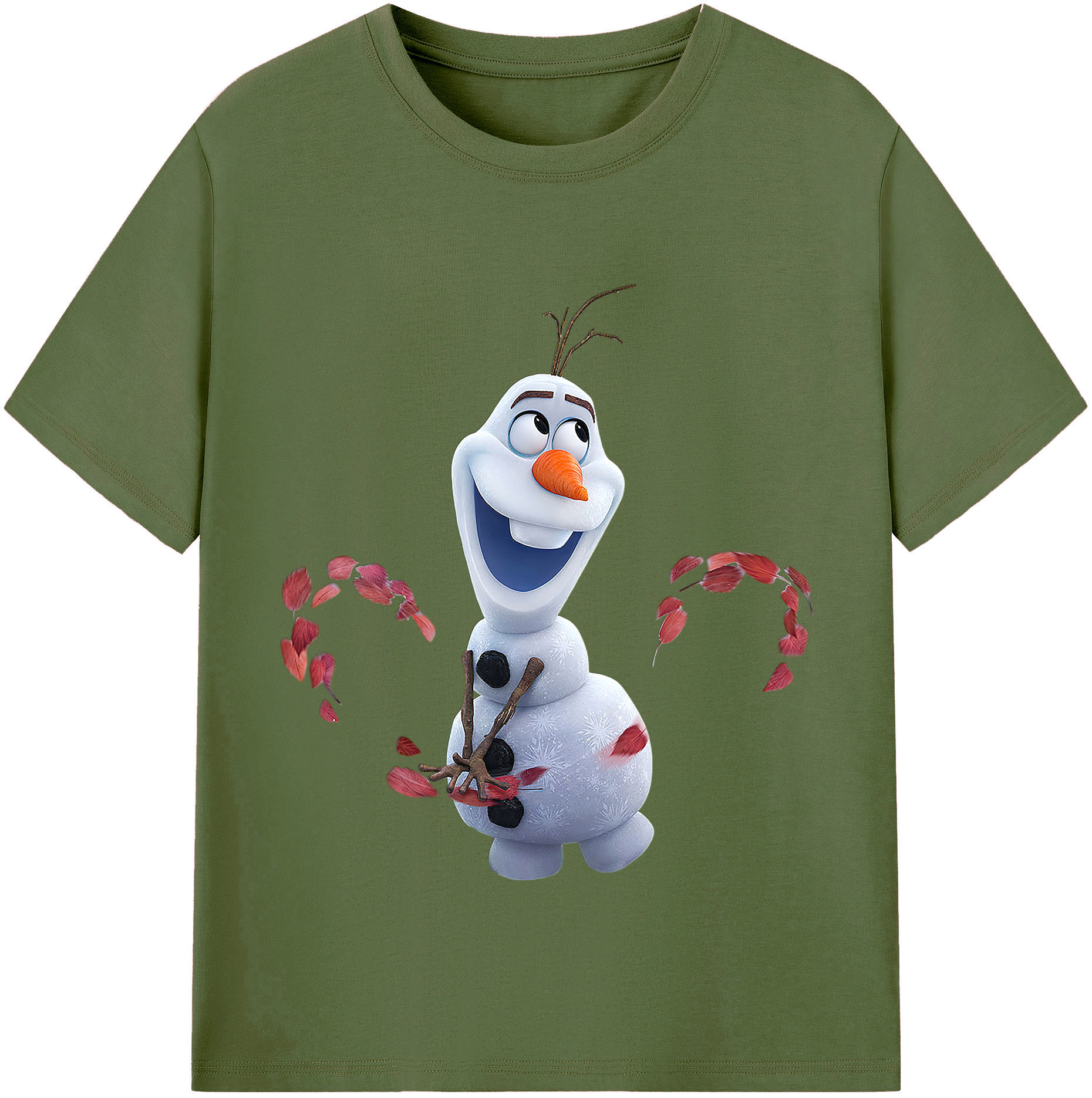 （画像用） アナと雪の女王 アンナ エルサ Frozen Anna Elsa 綿100％半袖Tシャツ（フロントプリント）